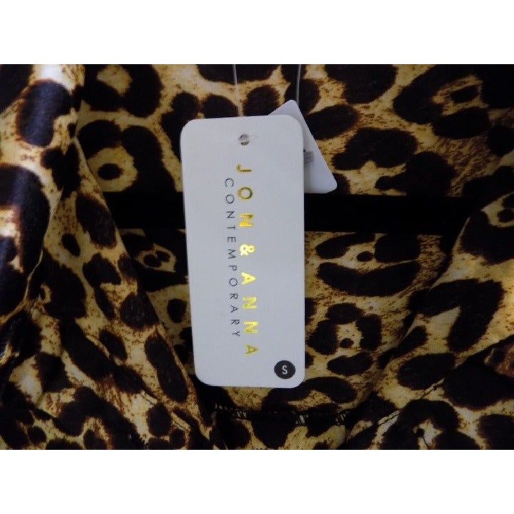 NEW Jon & Anna Cheetah Tiger Lion Jungle Women's Long Sleeve Blouse Size Small - Picture 3 of 5